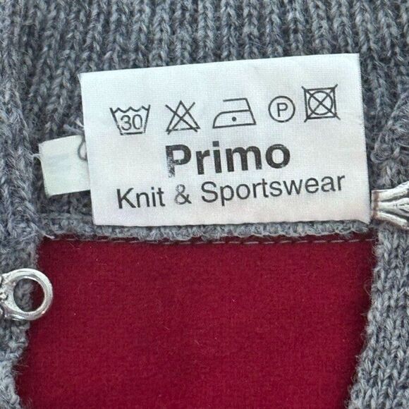 Mens Primo Made in Norway Norwegian Red Wool Ski Winter Sweater Sz M - Picture 8 of 8